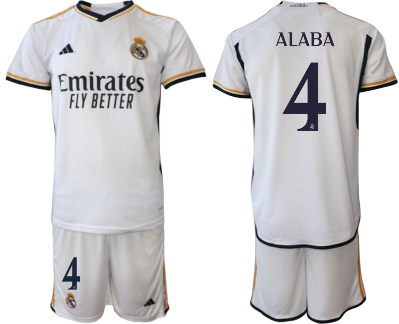 Men 2023-2024 Club Real Madrid home white 4 Soccer Jerseys